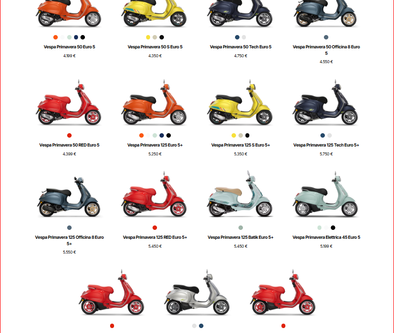 VESPA VERSIONES 50-125